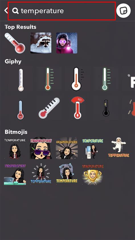 How to get the temperature sticker on Snapchat