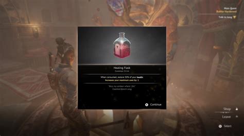 How to increase your max Healing Flasks in Flintlock