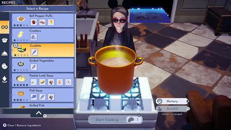 How to make crudites in Disney Dreamlight Valley