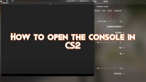 How to open the CS2 console