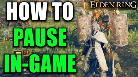 How to pause in Elden Ring