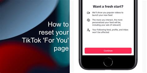 How to reset the TikTok For You Page