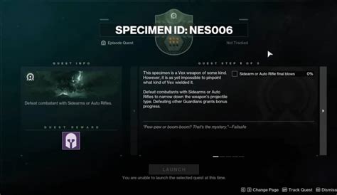 How to start the Destiny 2 Specimen ID NES006 quest