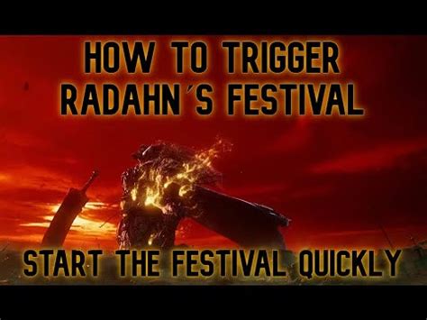 How to trigger the Radahn Festival