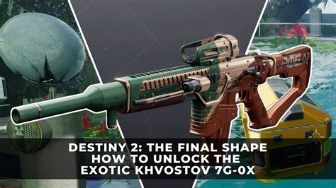 How to unlock the Exotic Khvostov in Destiny 2