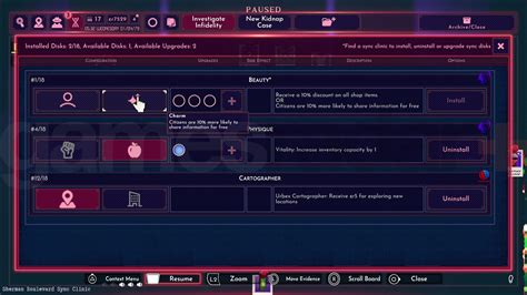 How to use SyncDisks in Shadows of Doubt and upgrade your character