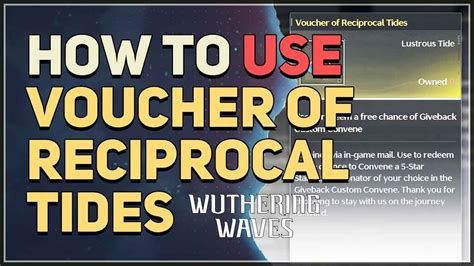 How to use the Voucher of Reciprocal Tides in Wuthering Waves