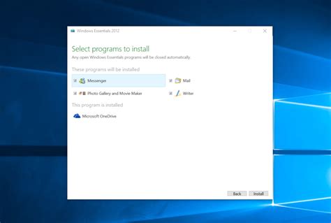 Install Windows Essentials on Windows 10 PC