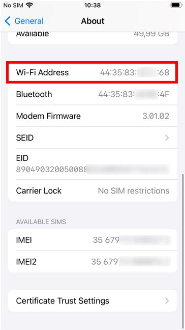 MAC Address vs Wi-Fi Address on iPhone