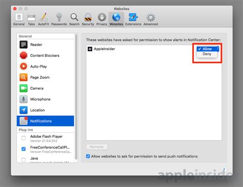 Manage Website Notifications in Safari on macOS