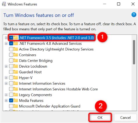 Method 1: Enable .NET Framework from Windows Features