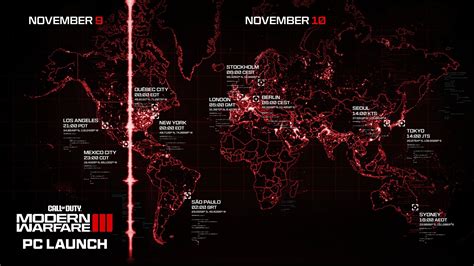 Modern Warfare 3 release time