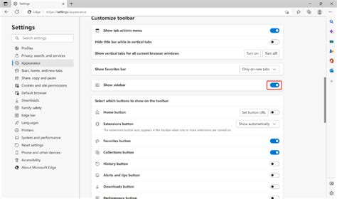 Office Sidebar in Microsoft Edge