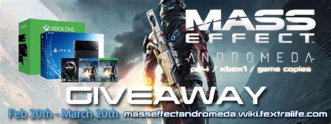 PS4, XBOX One & Mass Effect Andromeda Giveaway