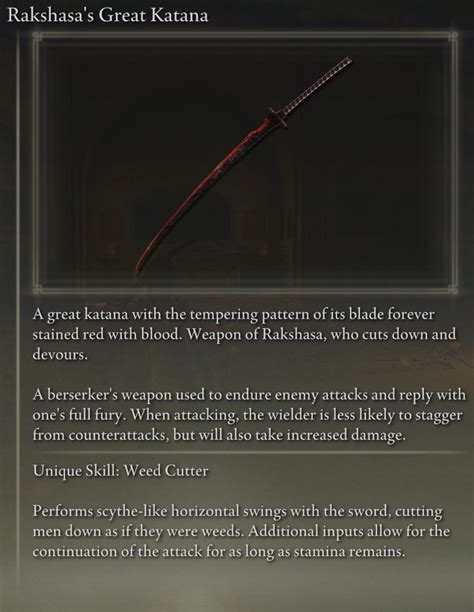 Rakshasa&rsquo;s Great Katana