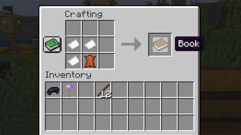 Recipe to Craft a Book in Minecraft