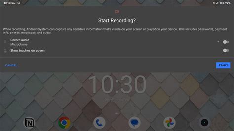 Record Screen Using Native Android Recorder