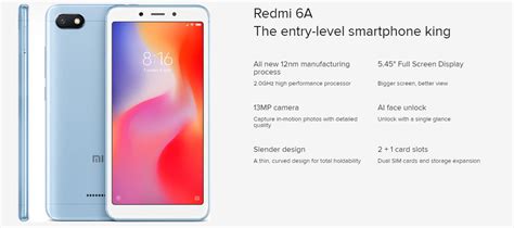 Redmi 6A Specifications