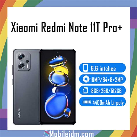 Redmi Note 11T Pro+: Specs and Features