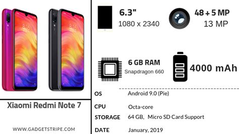 Redmi Note 7 Specifications
