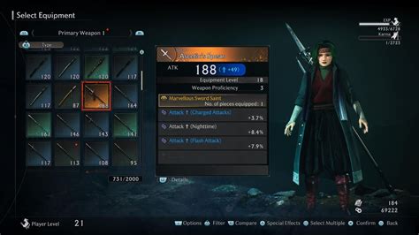 Rise of the Ronin weapons list