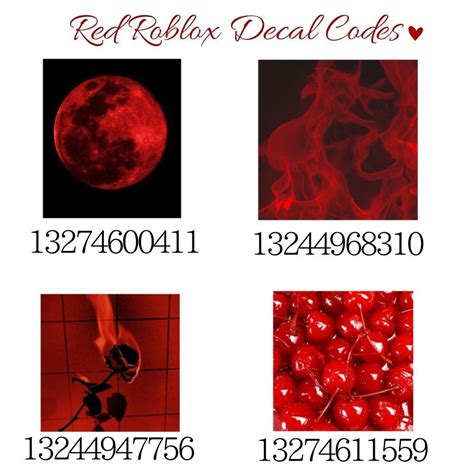 Roblox Decal ID codes