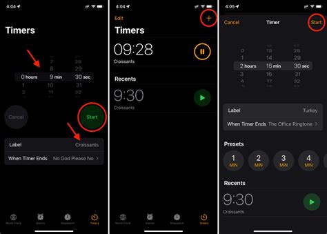Set Multiple timers on iPhone using Clock app