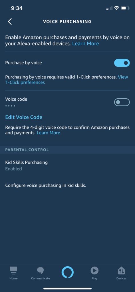 Setting Up Security Pin for Voice Purchases Via Alexa