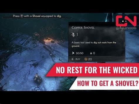 Shovel location in No Rest For The Wicked
