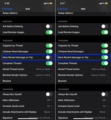 Show Most Recent Message on Top in Apple Mail App on iPhone, iPad, and Mac