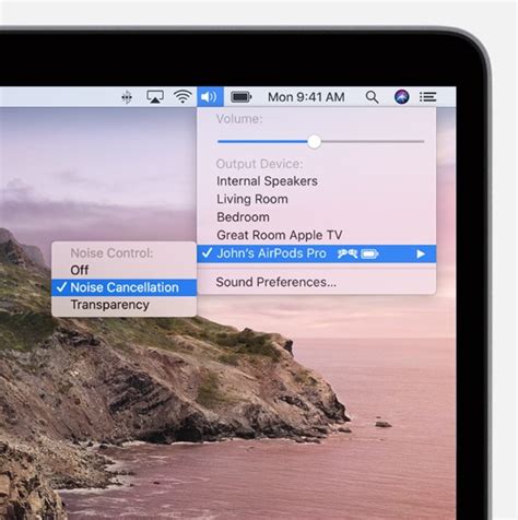 Switch Between Noise Cancellation and Transparency Mode of AirPods Pro on Mac