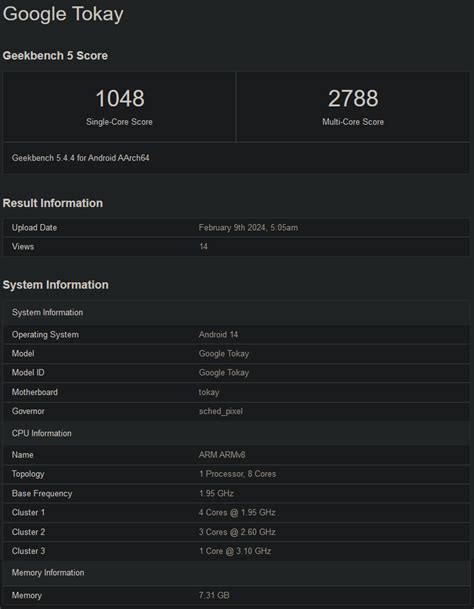 Tensor G4 is slow in alleged Geekbench 5 tests