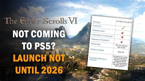 The Elder Scrolls 6 Not Coming to PS5 According to Official Documents