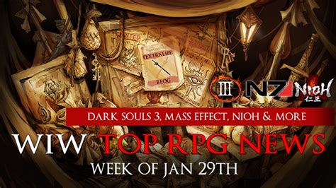 The Week in Wikis: Top RPG News on Nioh DLC, Mass Effect Gameplay, ESO Morrowind & More!