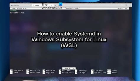 Turn on Systemd on Windows Subsystem for Linux