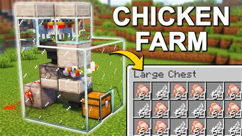 Tutorial To Make Automatic Chicken Farm in Minecraft