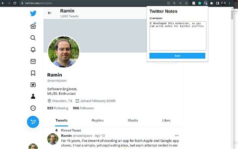 Twitter Notes Details