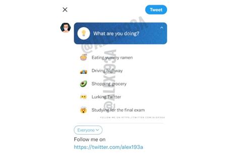 Twitter Vibes to Update Status
