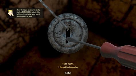 Upgrading your Fallout 76 lockpicking skill