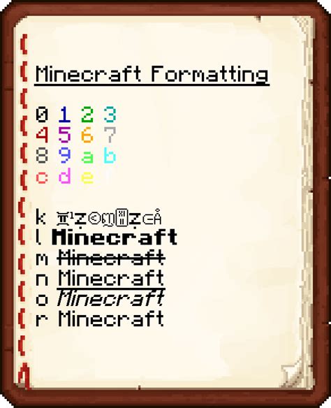 Use Minecraft Color and Text Formatting Codes Today