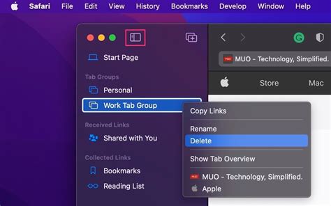 Use Safari Tab Groups in macOS 12 on Mac