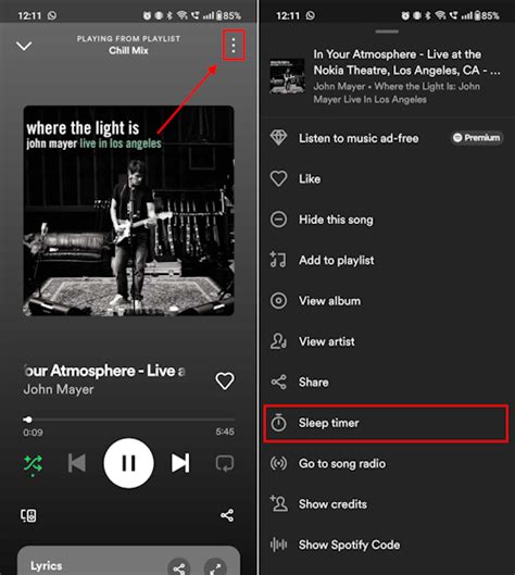 Use Sleep Timer in Spotify Android & iOS App