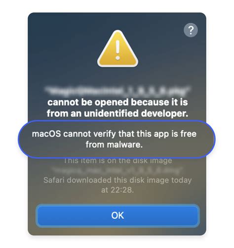 What Causes the “macOS cannot verify that this app is free from malware” Error