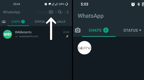 WhatsApp Working on a Camera Shortcut