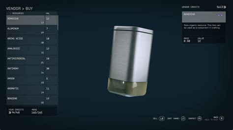 Where to find adhesive in Starfield