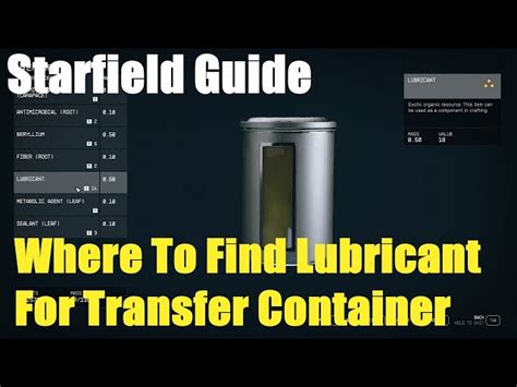 Where to find lubricant in Starfield