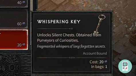 Where to get Whispering Keys in Diablo 4