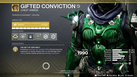 Where to get the Gifted Conviction Exotic in Destiny 2