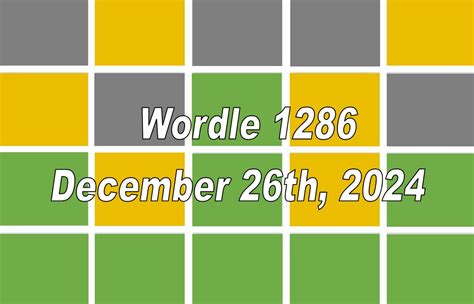 Wordle December 26 hints