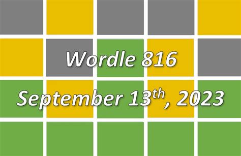 Wordle September 13 hints